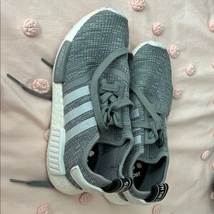 Adidas NMD R1 Gray and White Shoes